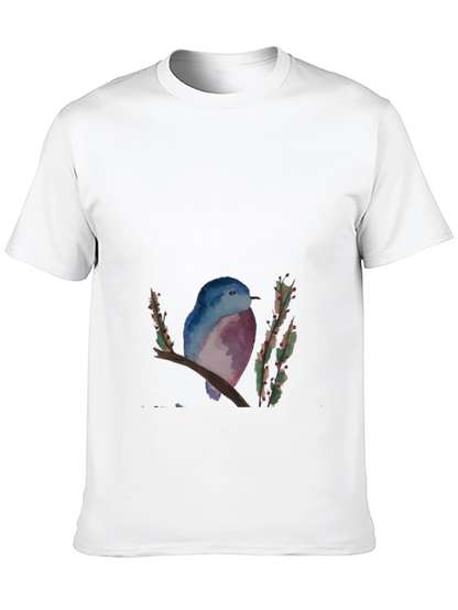 Blue Bird Graphic Tee - Nature Inspired Design