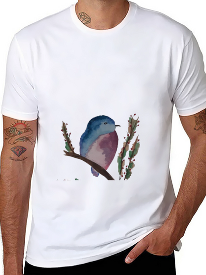 Blue Bird Graphic Tee - Nature Inspired Design