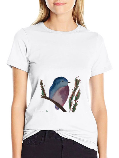 Blue Bird Graphic Tee - Nature Inspired Design