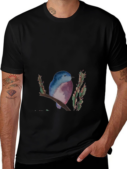 Blue Bird Graphic Tee - Nature Inspired Design