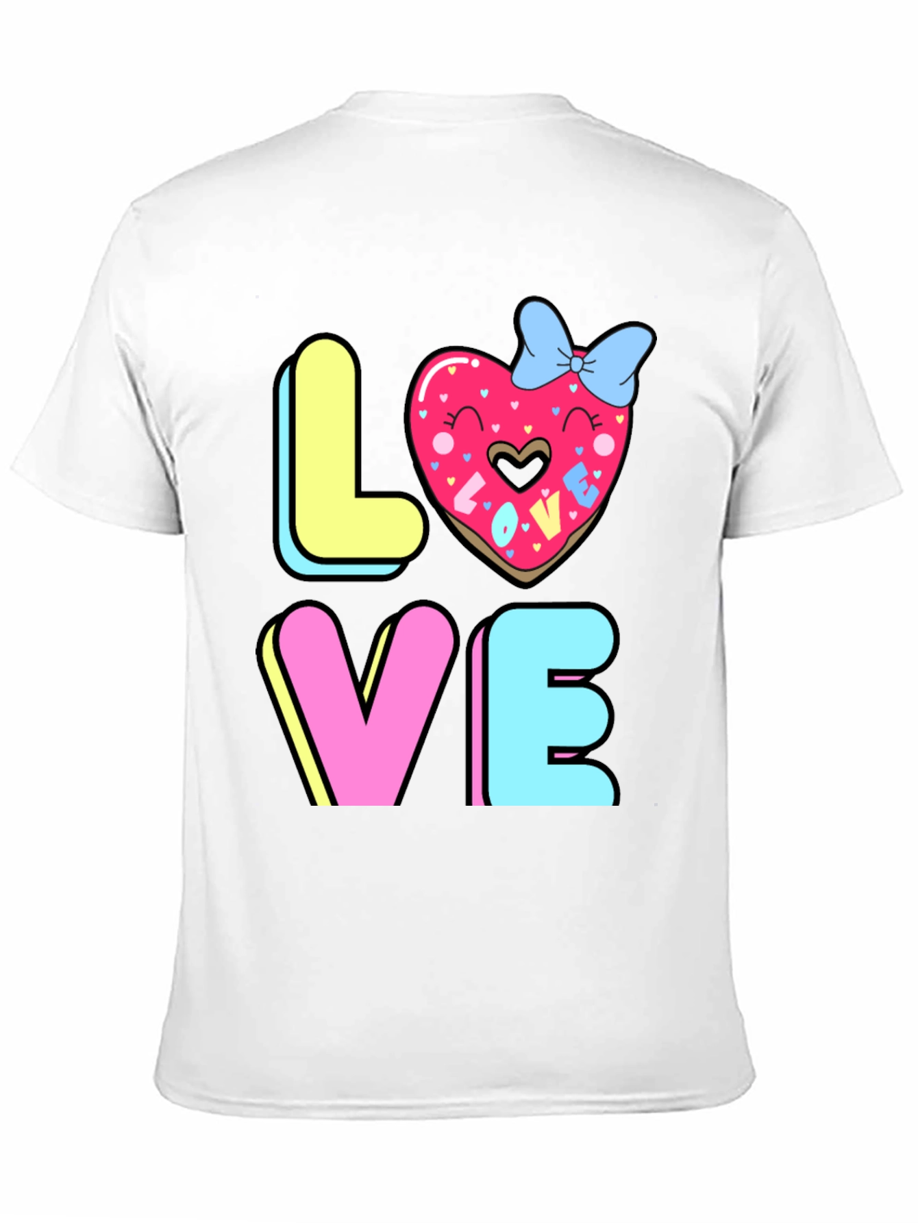 Love Donut Graphic T-Shirt - Valentines Day