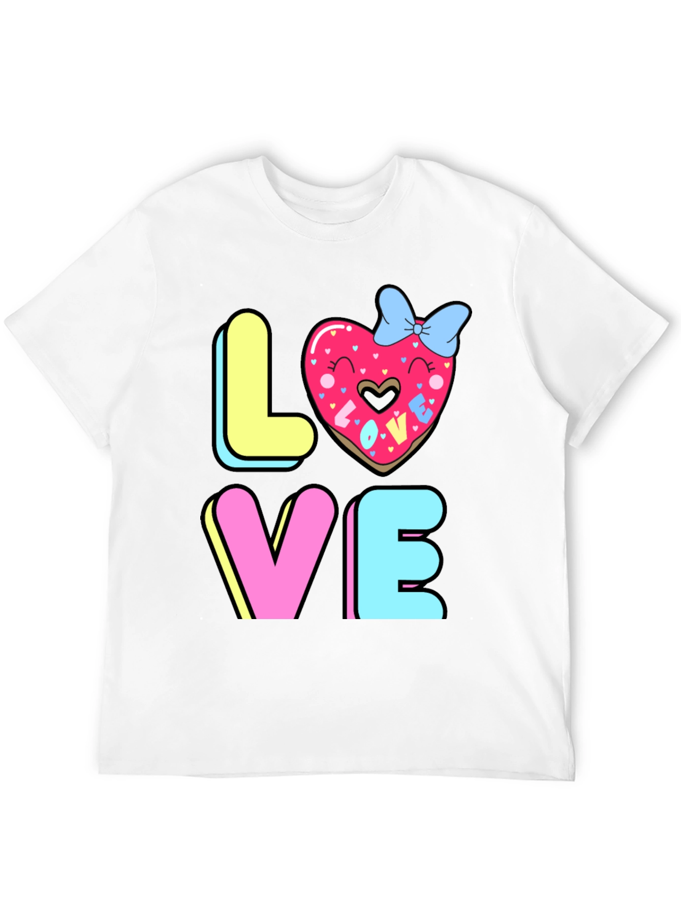 Love Donut Graphic T-Shirt - Valentines Day