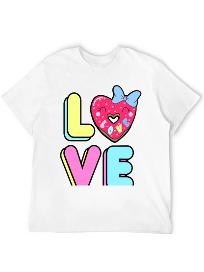 Love Donut Graphic T-Shirt - Valentines Day