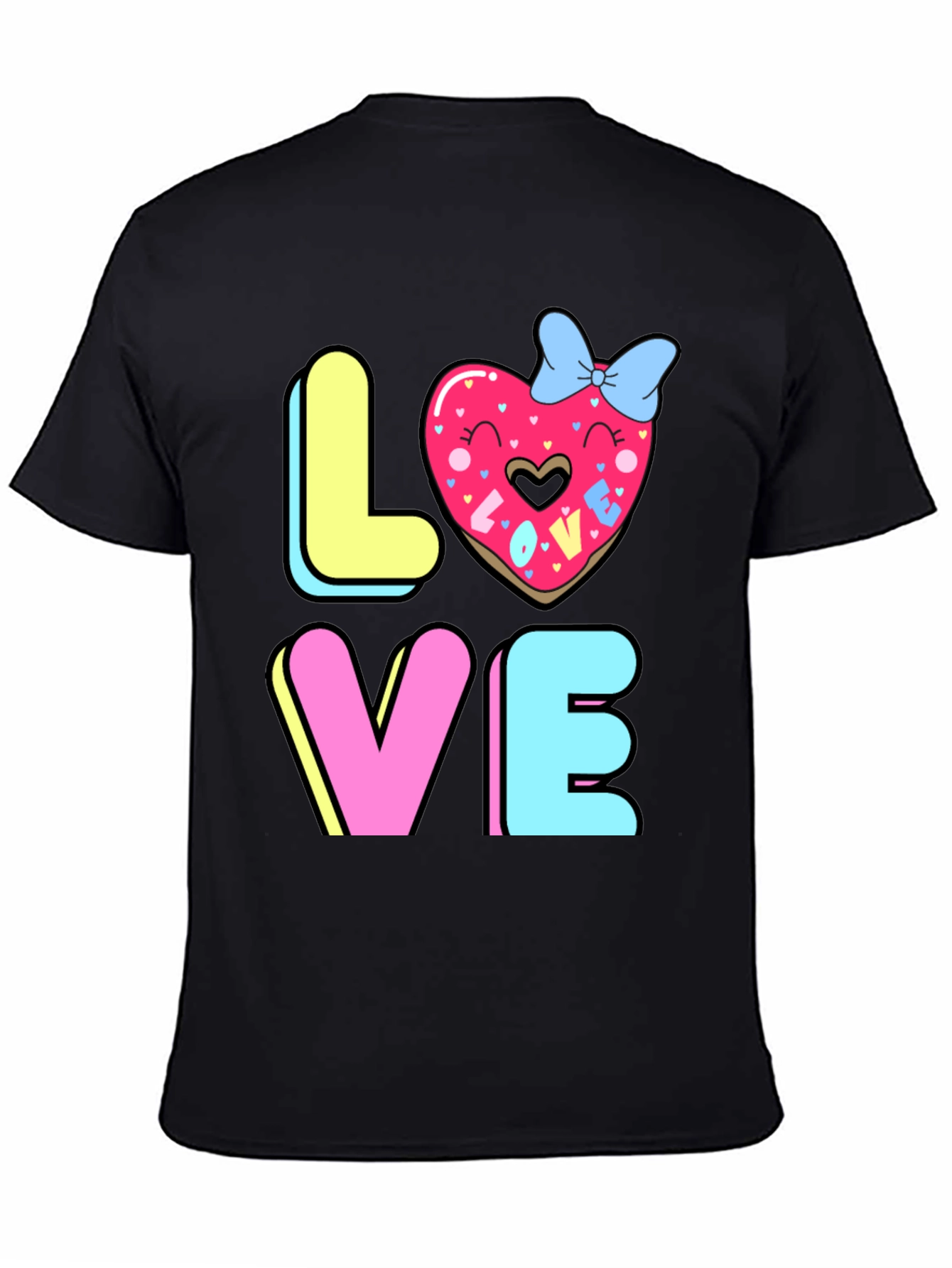Love Donut Graphic T-Shirt - Valentines Day