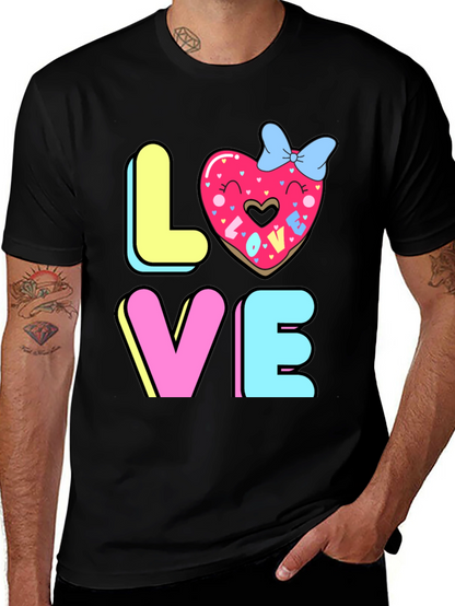 Love Donut Graphic T-Shirt - Valentines Day
