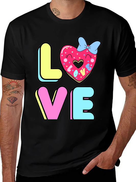 Love Donut Graphic T-Shirt - Valentines Day