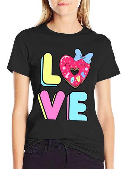 Love Donut Graphic T-Shirt - Valentines Day