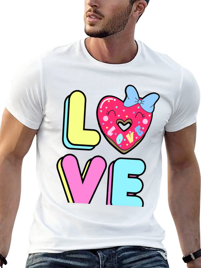 Love Donut Graphic T-Shirt - Valentines Day
