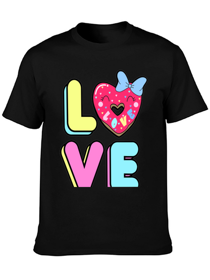 Love Donut Graphic T-Shirt - Valentines Day