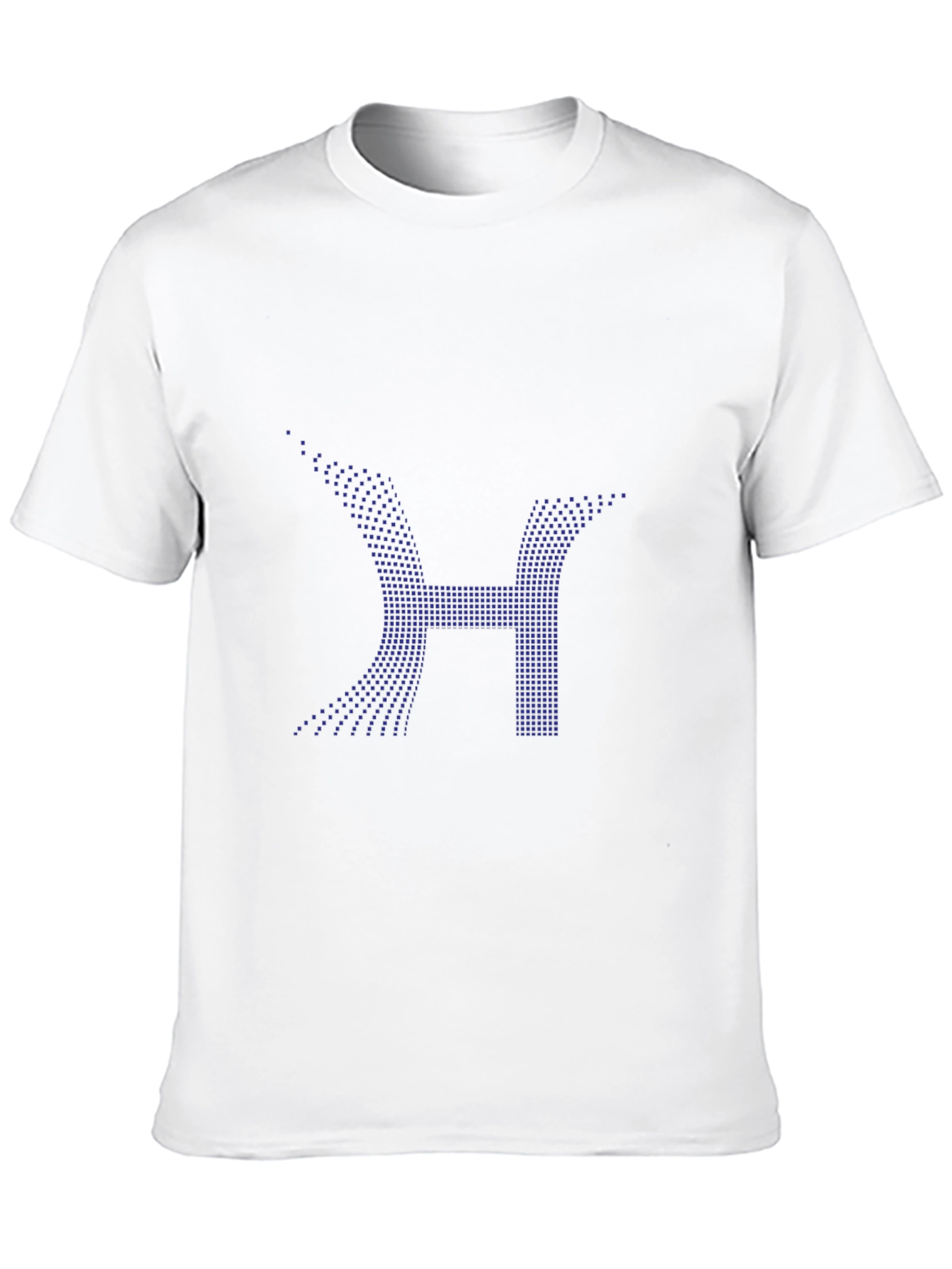 Mens Black T-Shirt with Digital H Design
