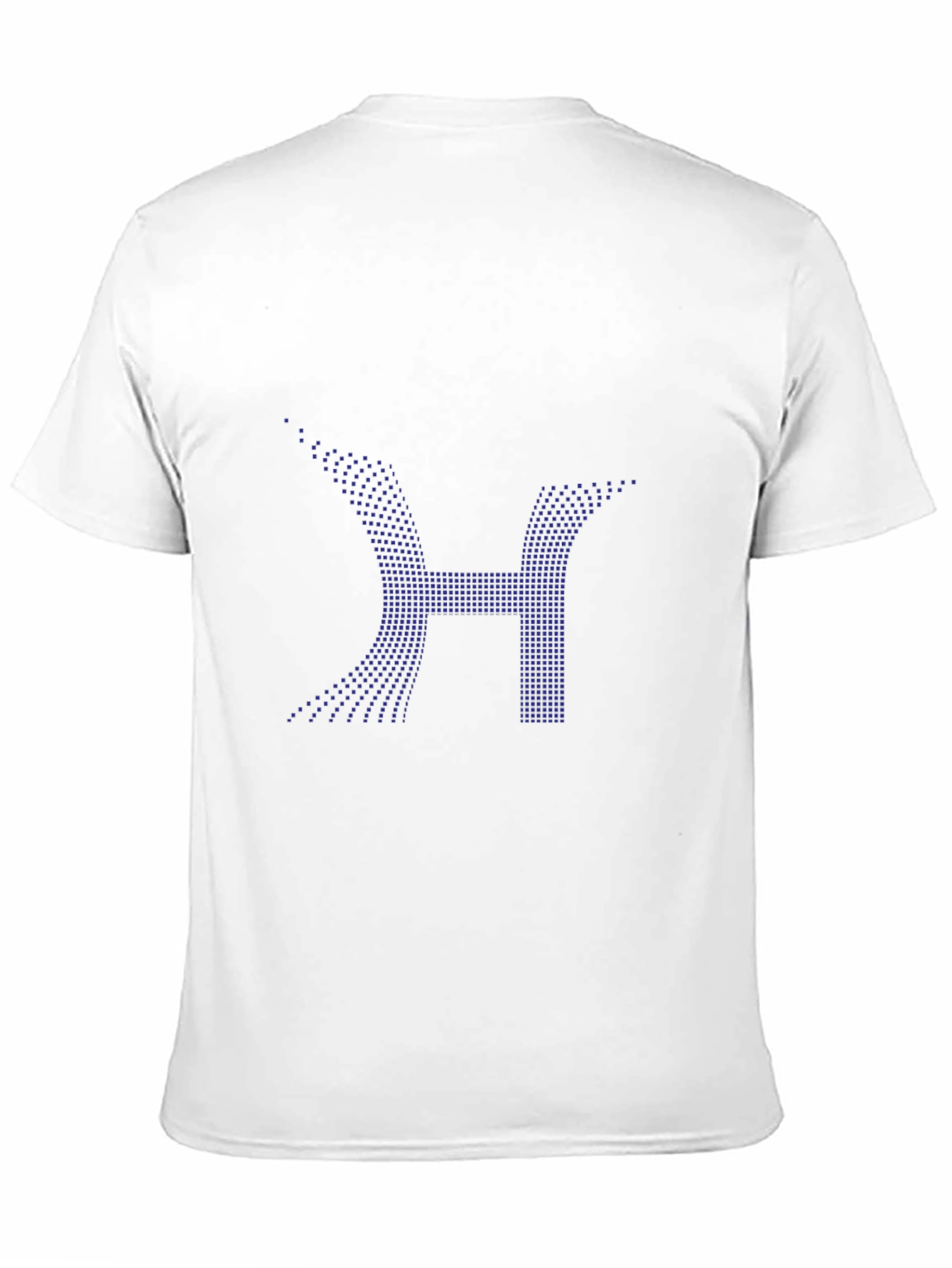Mens Black T-Shirt with Digital H Design