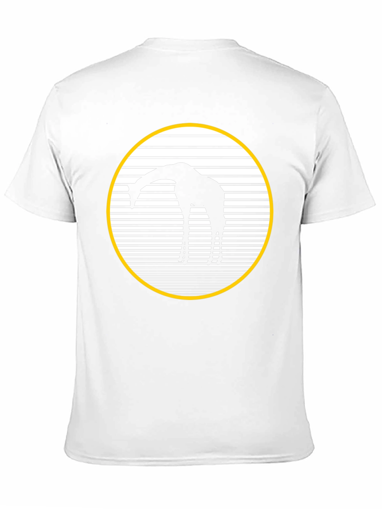 Giraffe Silhouette Graphic Tee - Black Crew Neck Shirt