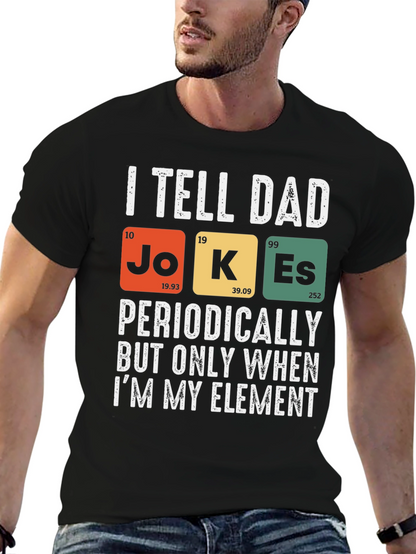 Dad Jokes Periodic Table T-Shirt Funny Science Tee