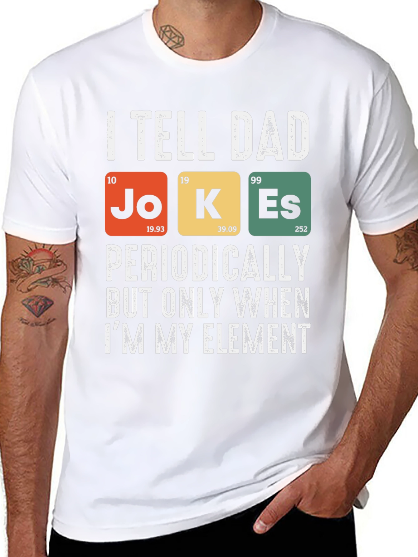 Dad Jokes Periodic Table T-Shirt Funny Science Tee