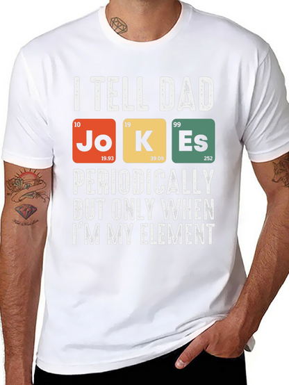 Dad Jokes Periodic Table T-Shirt Funny Science Tee