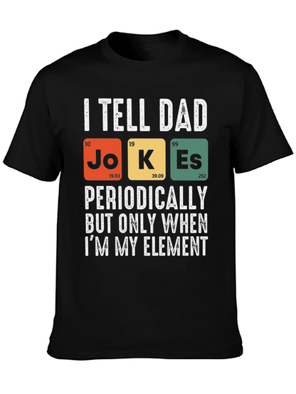 Dad Jokes Periodic Table T-Shirt Funny Science Tee