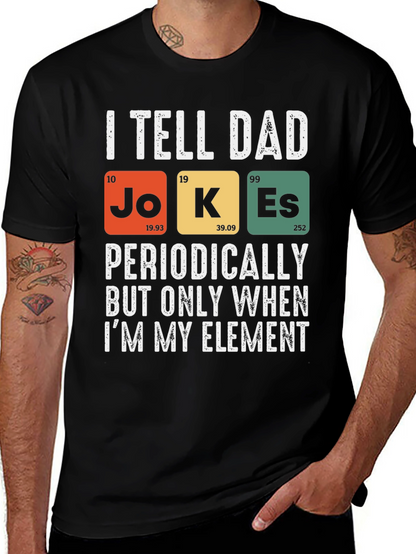 Dad Jokes Periodic Table T-Shirt Funny Science Tee