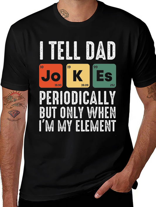 Dad Jokes Periodic Table T-Shirt Funny Science Tee