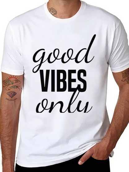 Good Vibes Only Graphic T-Shirt - Casual Black Tee
