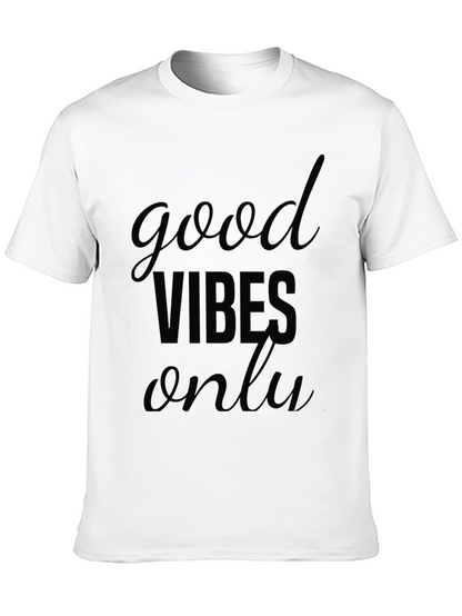 Good Vibes Only Graphic T-Shirt - Casual Black Tee