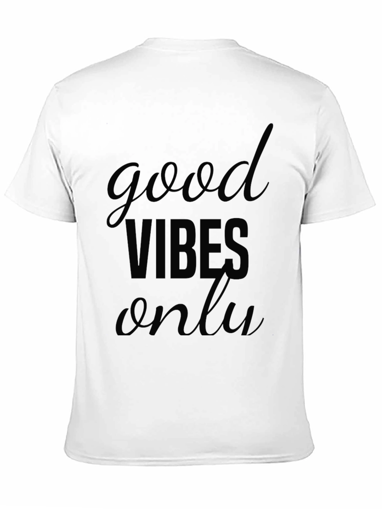 Good Vibes Only Graphic T-Shirt - Casual Black Tee