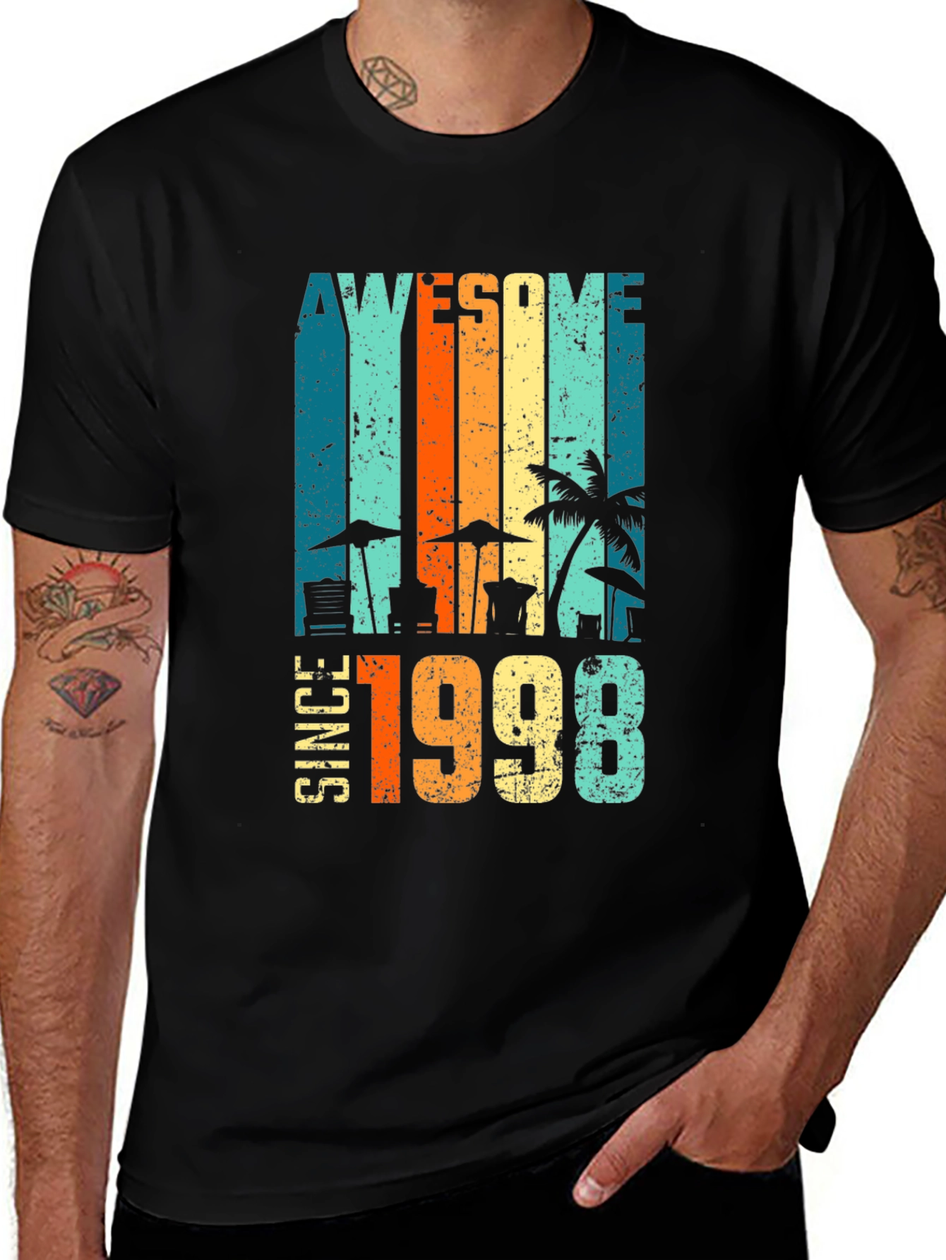 Awesome Since 1998 Beach Design T-Shirt