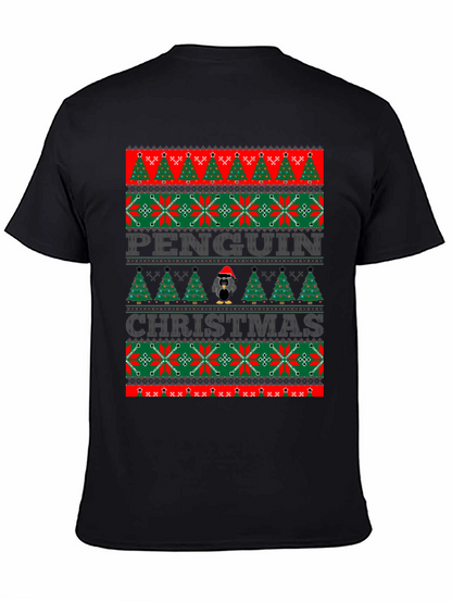 Penguin Christmas Sweater Style T-Shirt