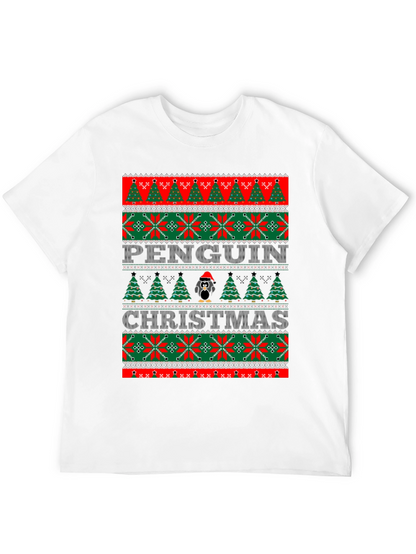 Penguin Christmas Sweater Style T-Shirt