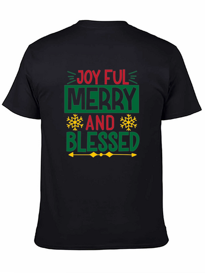 Joyful Merry Blessed Christmas Graphic Tee