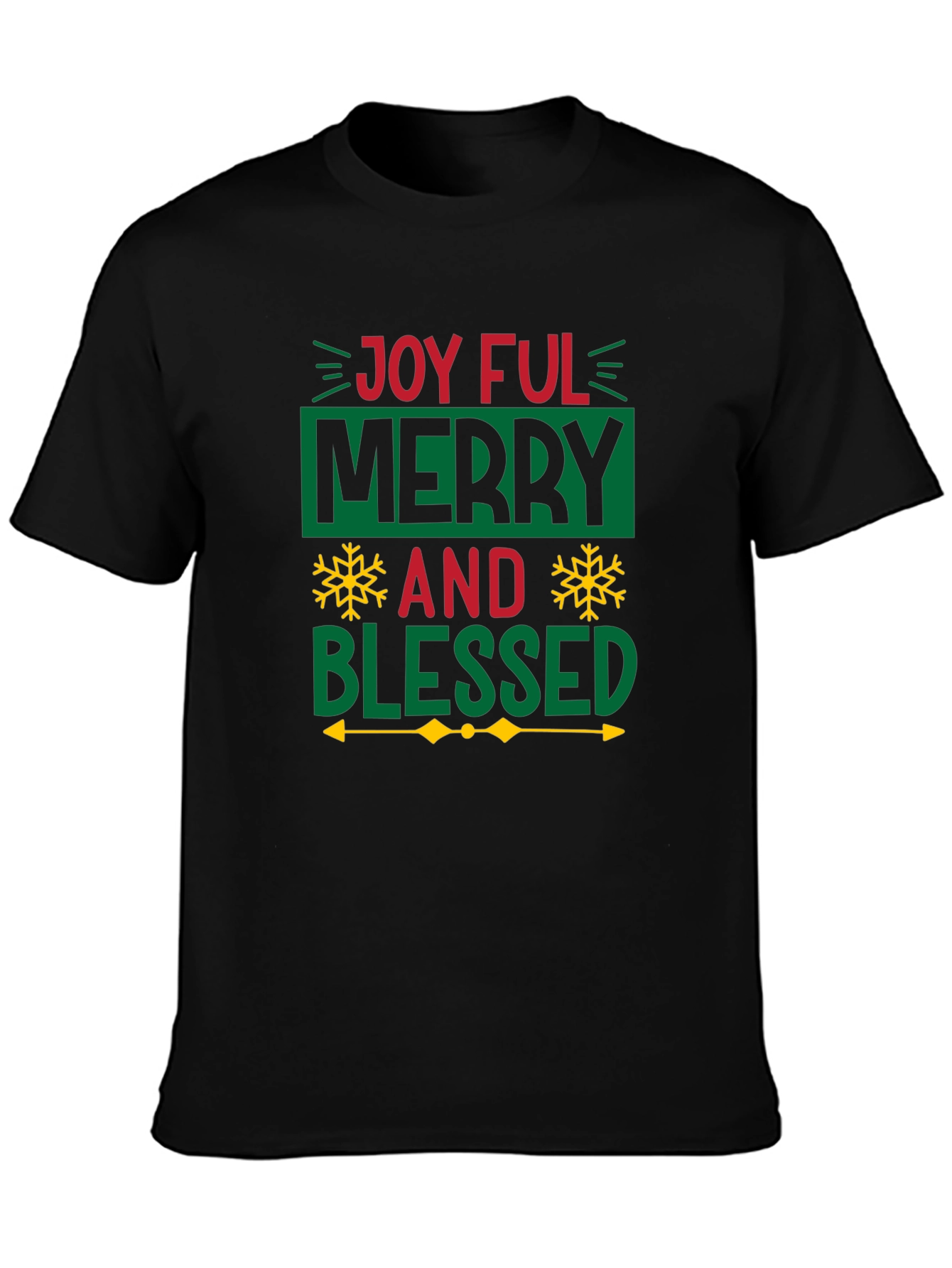 Joyful Merry Blessed Christmas Graphic Tee