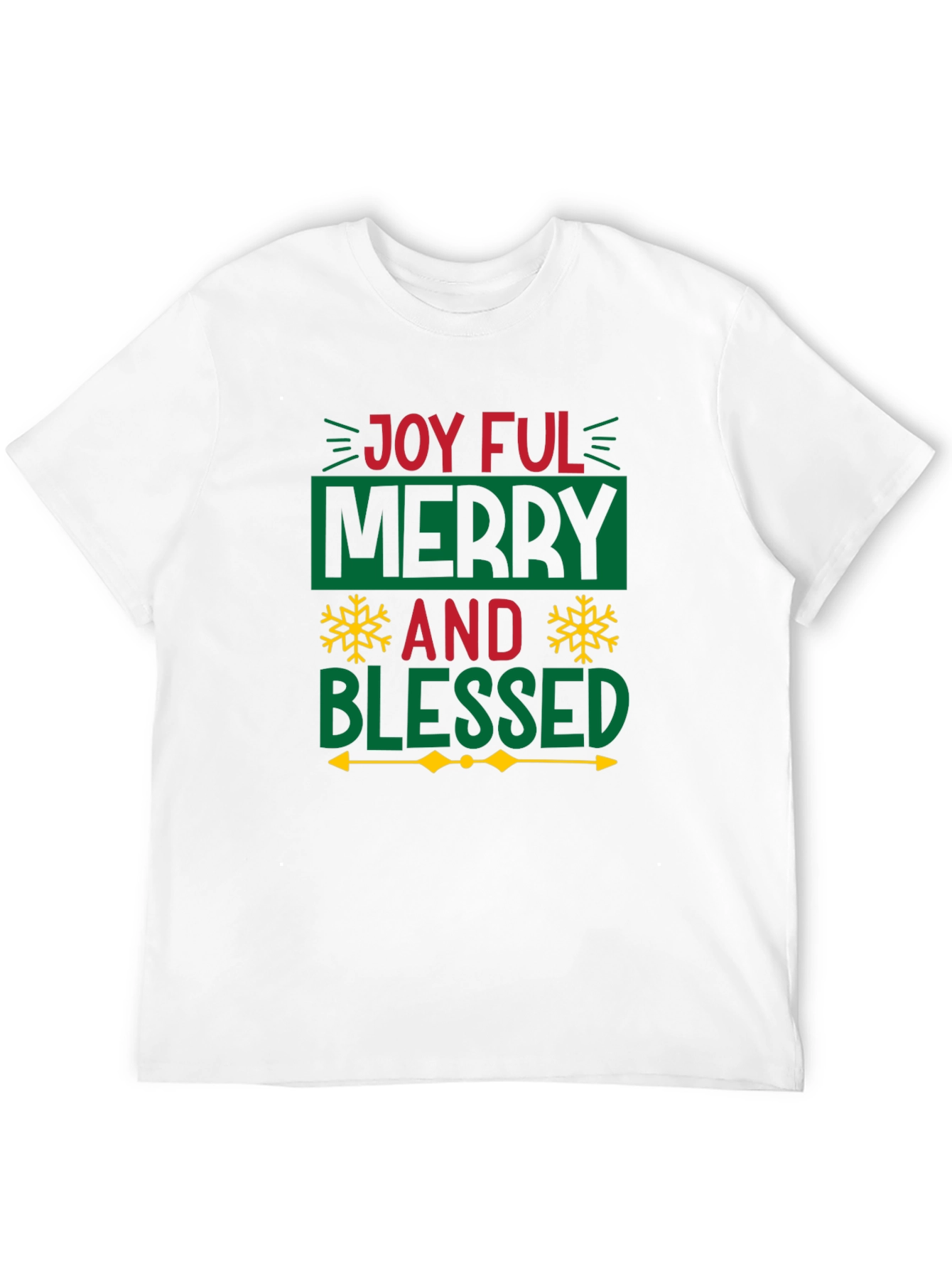 Joyful Merry Blessed Christmas Graphic Tee