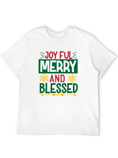 Joyful Merry Blessed Christmas Graphic Tee