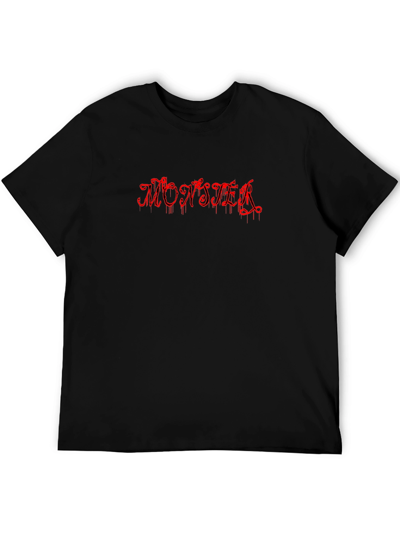 Monster Drip Black T-Shirt - Edgy Graphic Tee