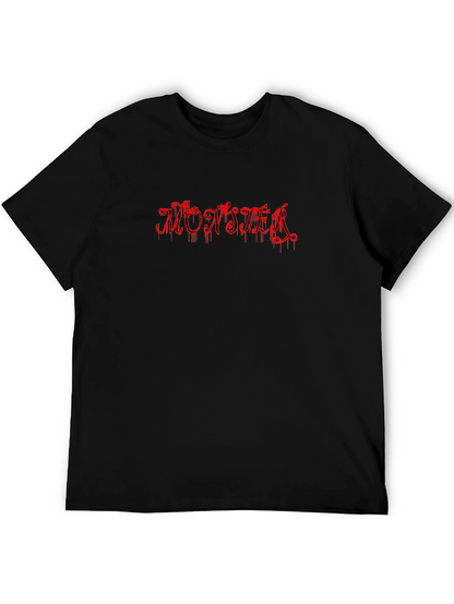 Monster Drip Black T-Shirt - Edgy Graphic Tee