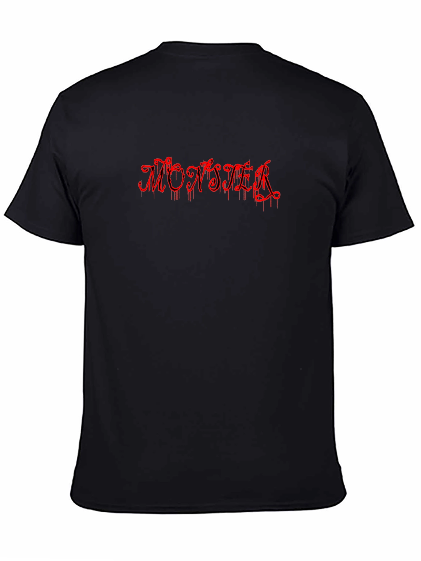 Monster Drip Black T-Shirt - Edgy Graphic Tee