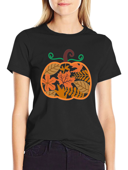 Fall Pumpkin Leaf T-Shirt