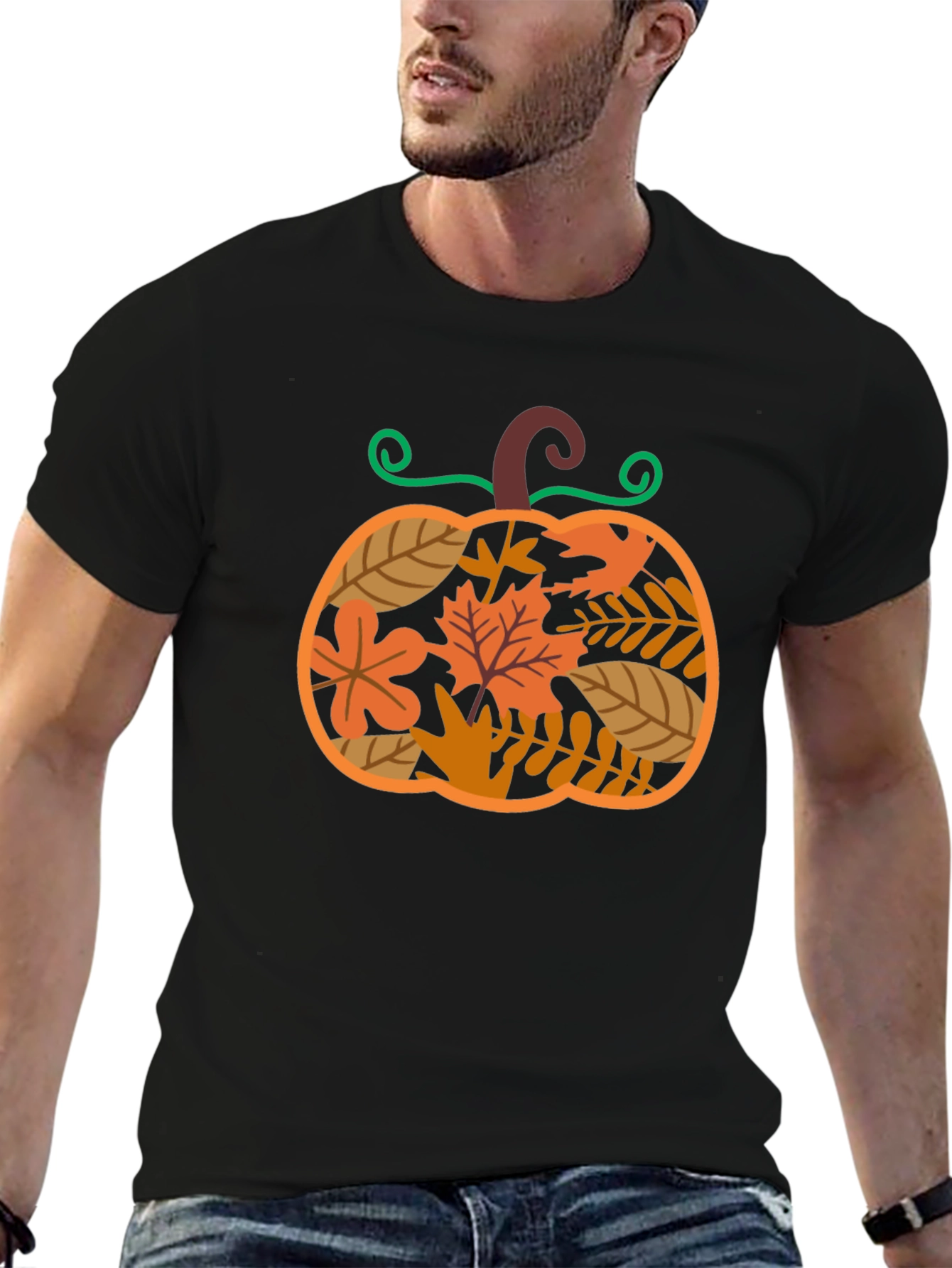 Fall Pumpkin Leaf T-Shirt