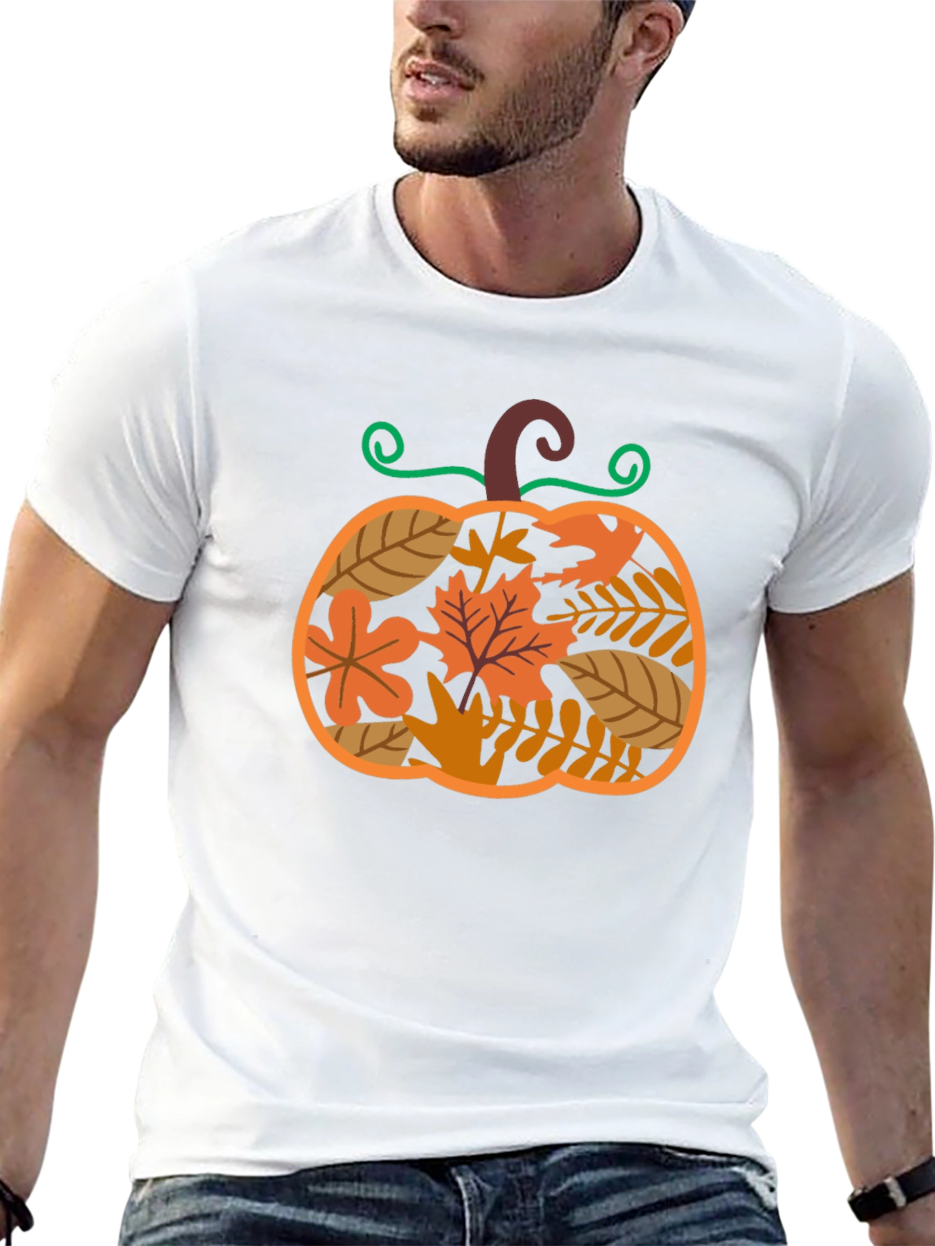 Fall Pumpkin Leaf T-Shirt