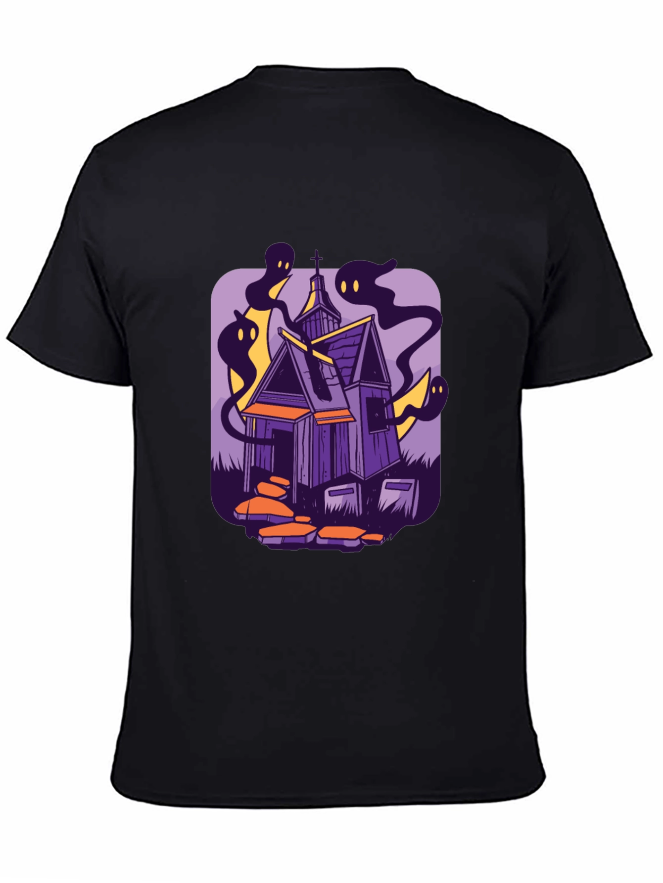 Haunted House Graphic Tee - Spooky Season Style