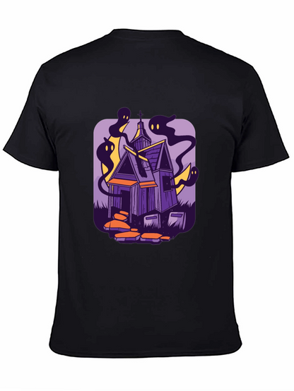 Haunted House Graphic Tee - Spooky Season Style