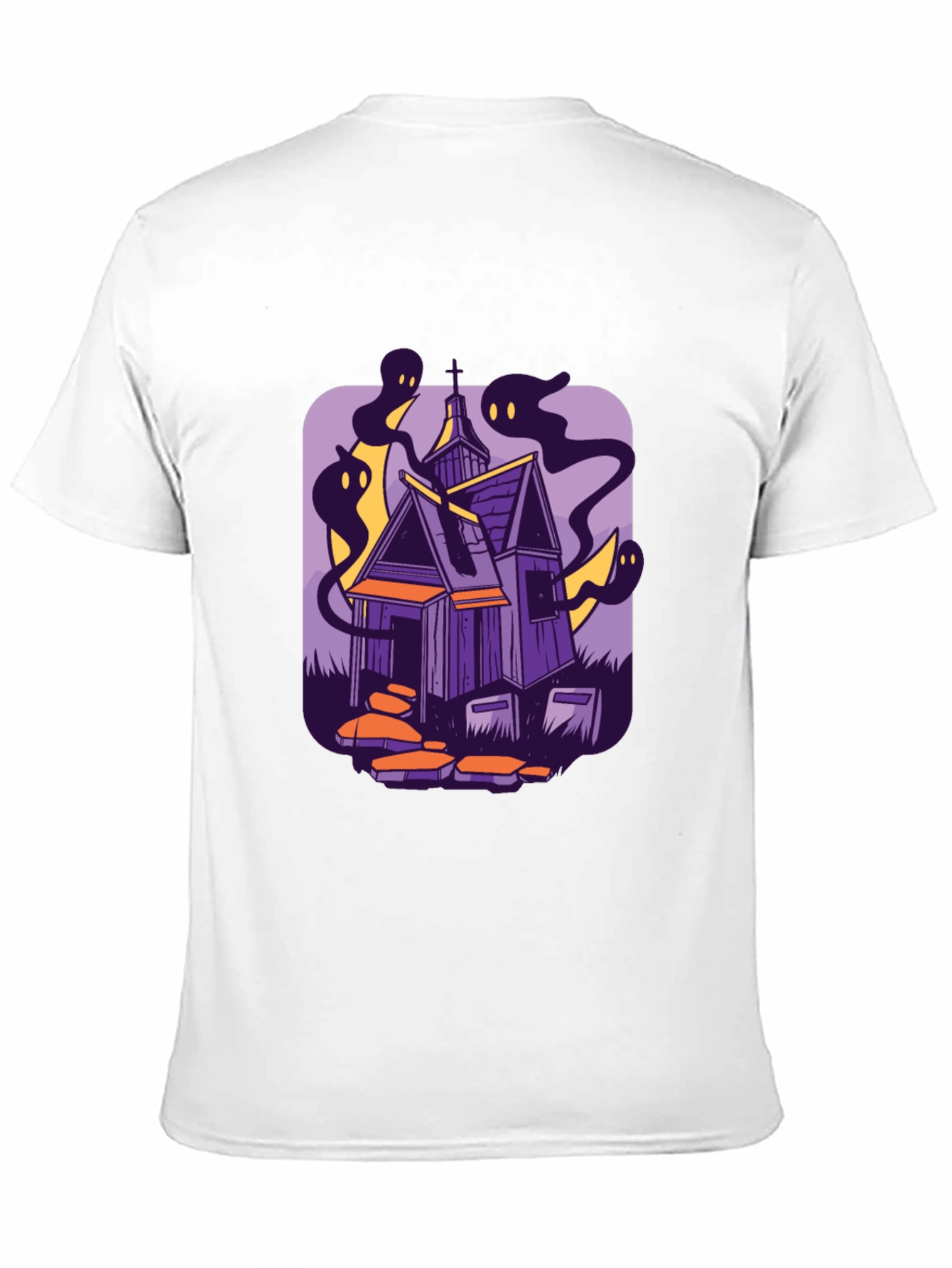 Haunted House Graphic Tee - Spooky Season Style