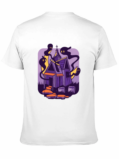 Haunted House Graphic Tee - Spooky Season Style