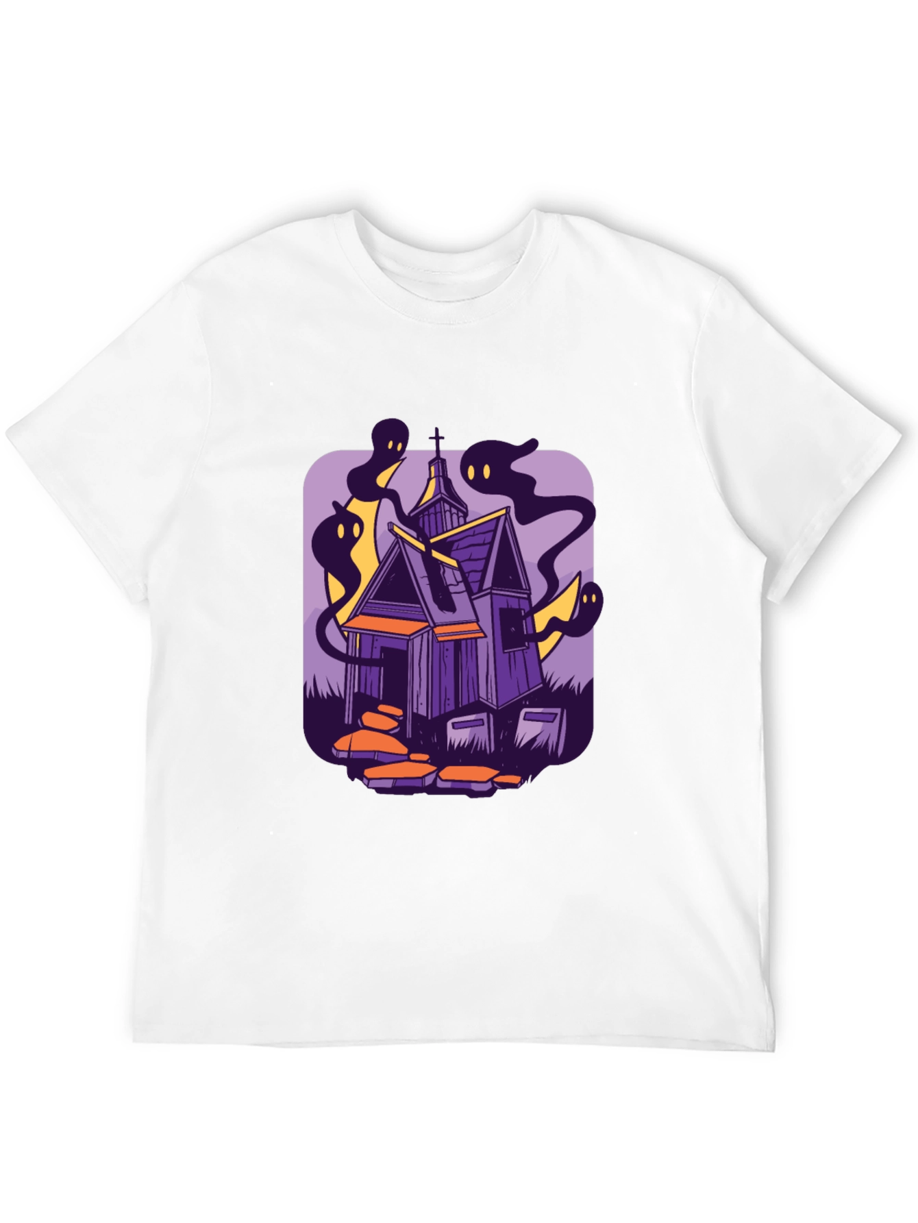 Haunted House Graphic Tee - Spooky Season Style
