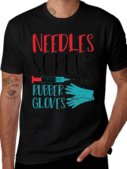 Needles Scrubs & Rubber Gloves Graphic T-Shirt