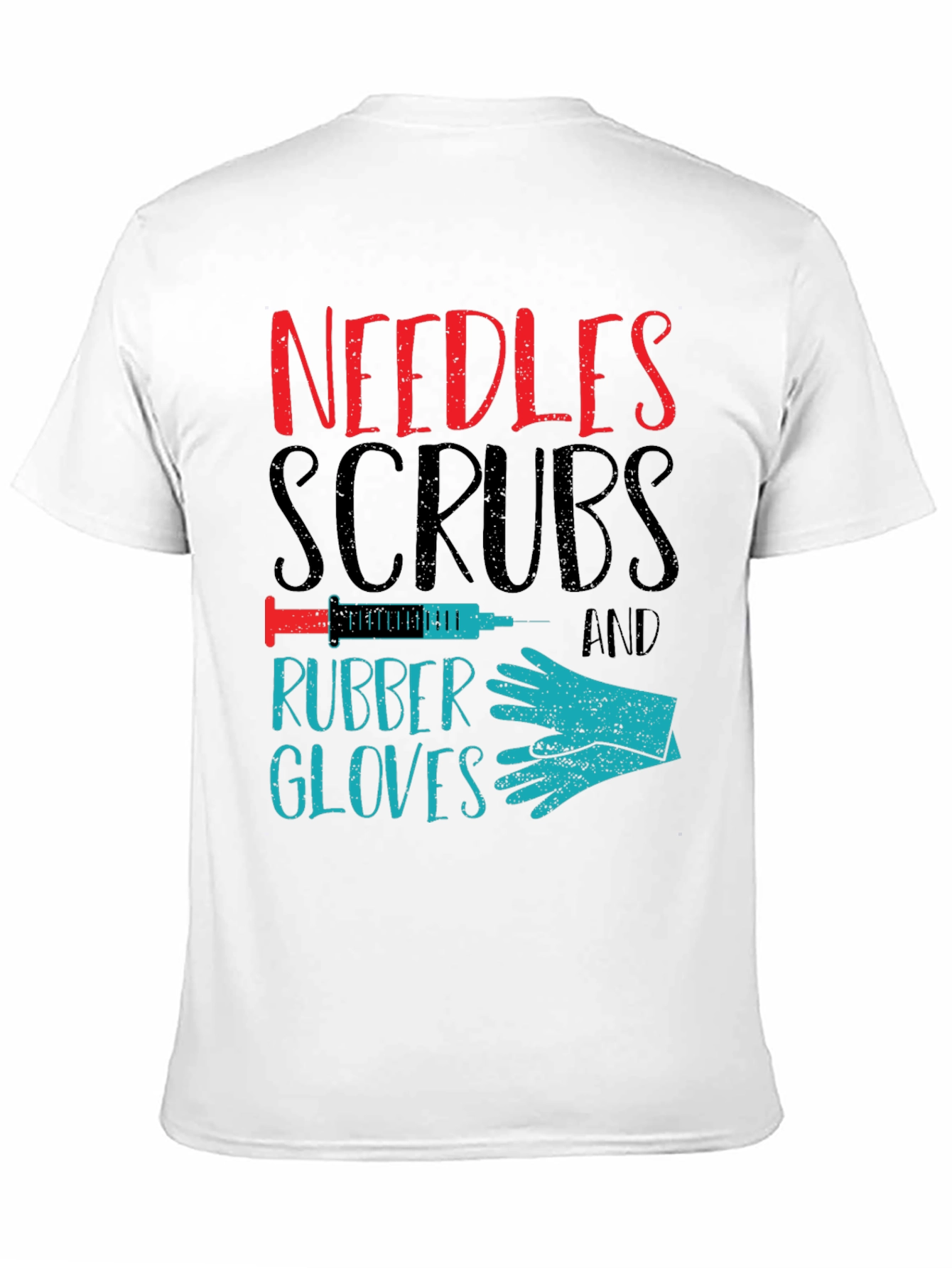 Needles Scrubs & Rubber Gloves Graphic T-Shirt