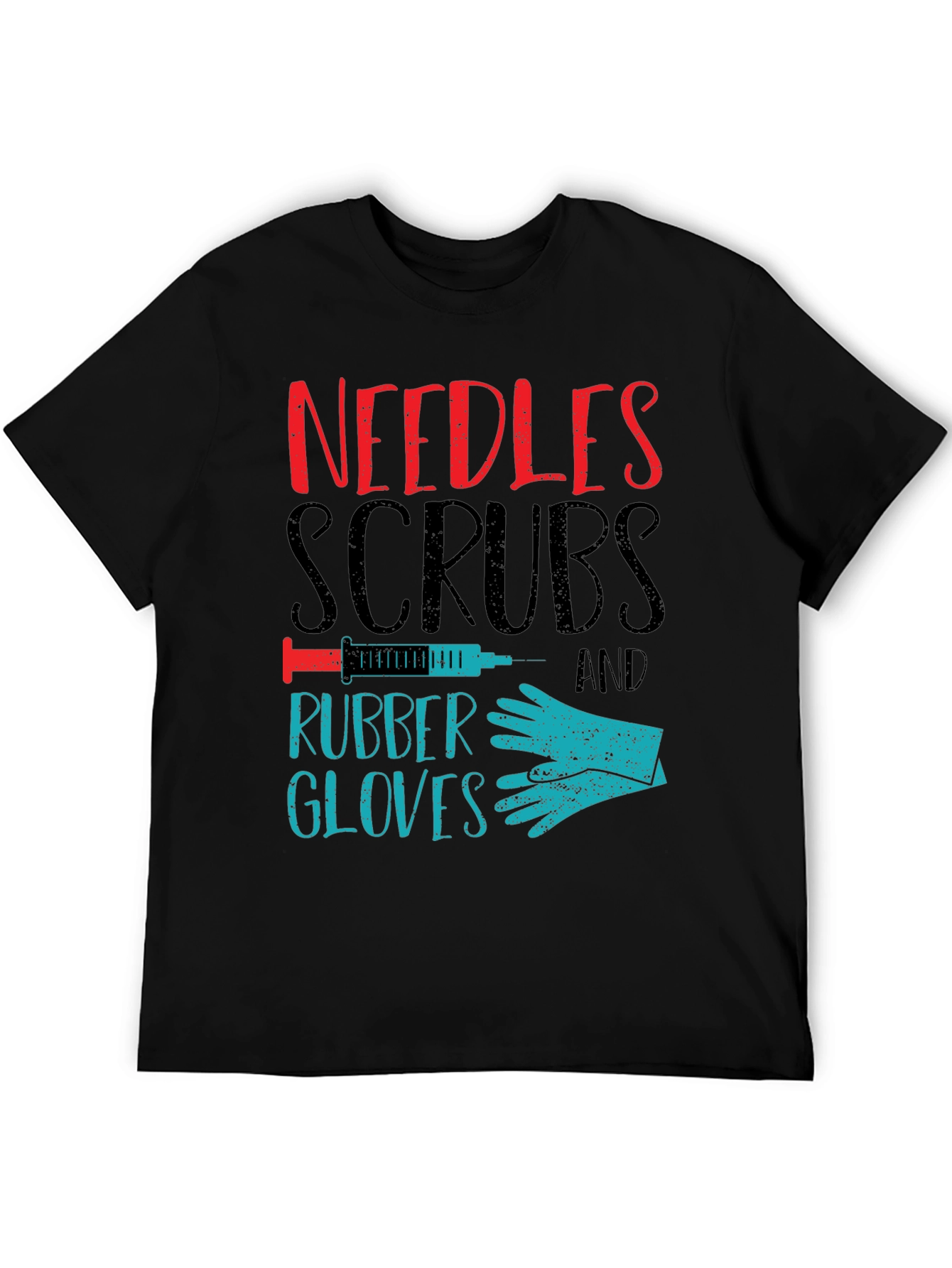 Needles Scrubs & Rubber Gloves Graphic T-Shirt