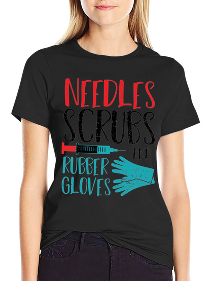 Needles Scrubs & Rubber Gloves Graphic T-Shirt