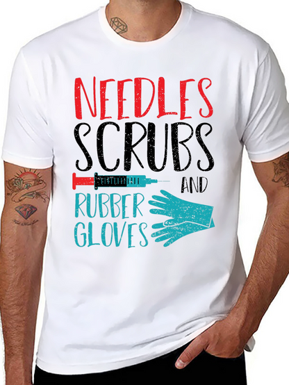 Needles Scrubs & Rubber Gloves Graphic T-Shirt