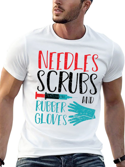 Needles Scrubs & Rubber Gloves Graphic T-Shirt