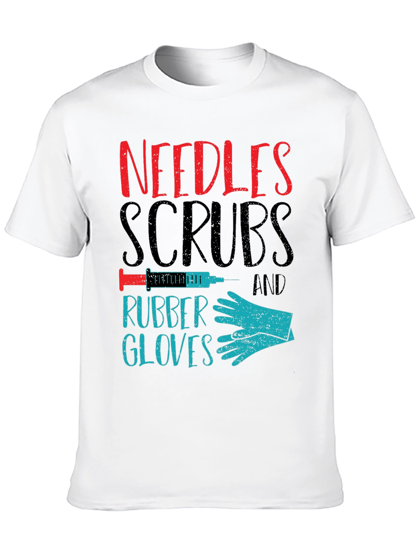 Needles Scrubs & Rubber Gloves Graphic T-Shirt
